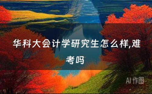 华科(kē)大会计學(xué)研究生怎么样,难考吗 