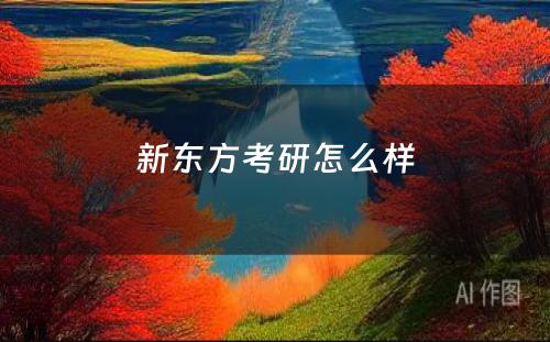 新(xīn)东方考研怎么样