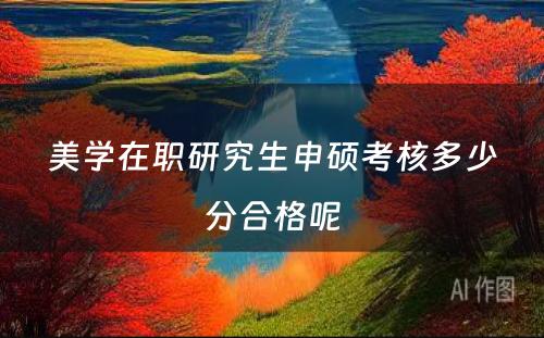 美學(xué)在职研究生申硕考核多(duō)少分(fēn)合格呢(ne)
